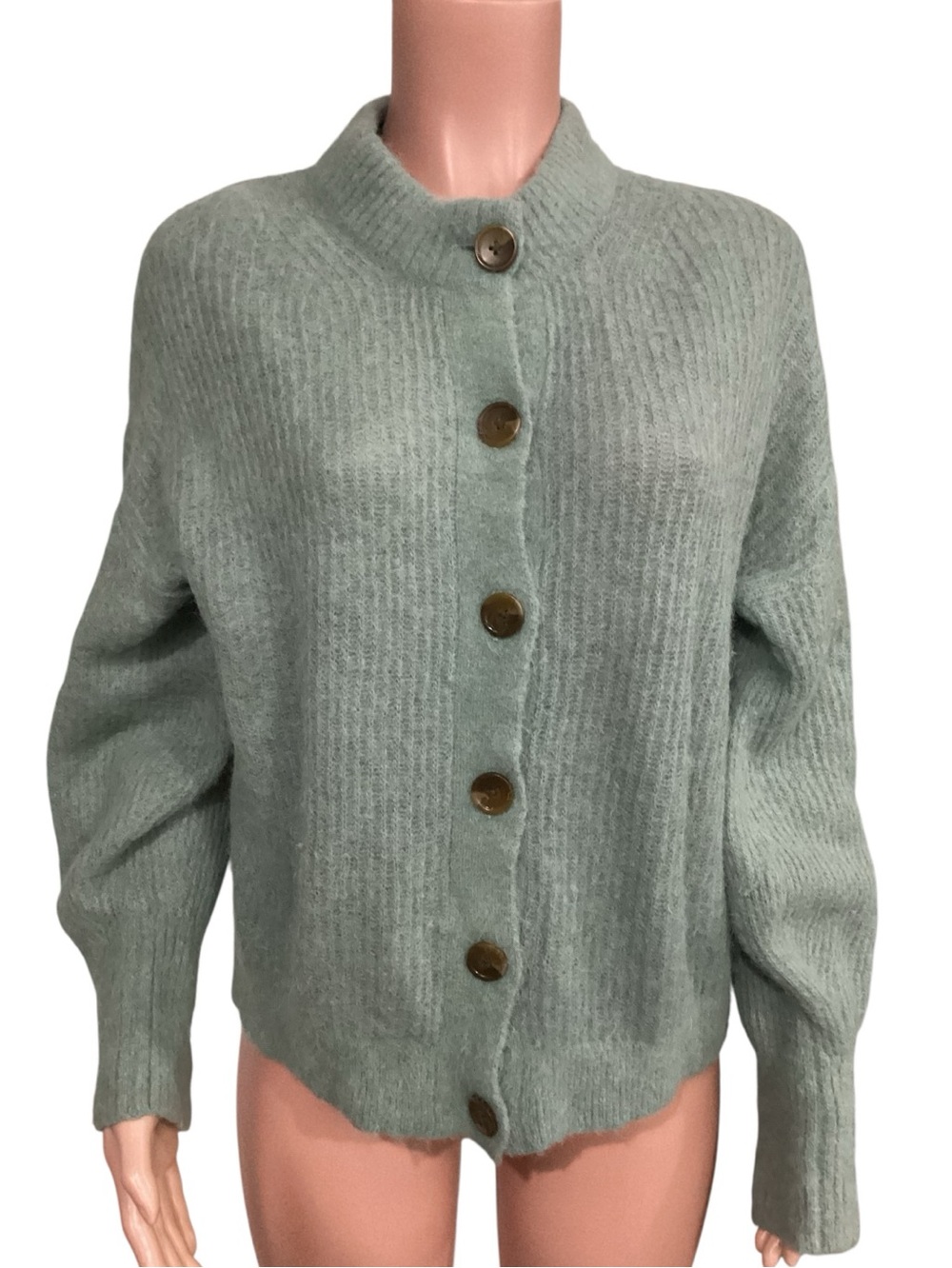 Everlane Alpaca Wool The Crew Cardigan Sweater Button-Front XL